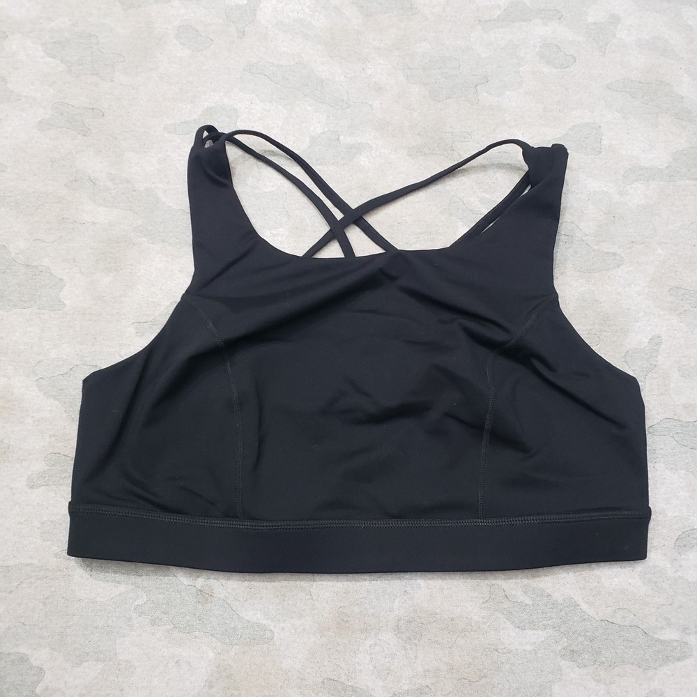 Torrid Active Sports Bra Womens 2 Black Crisscross Yoga Gym Running Outdoors